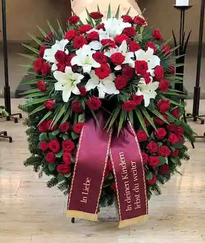 Kranz Beerdigung Begräbnis Wien Trauerkranz mit Schleife